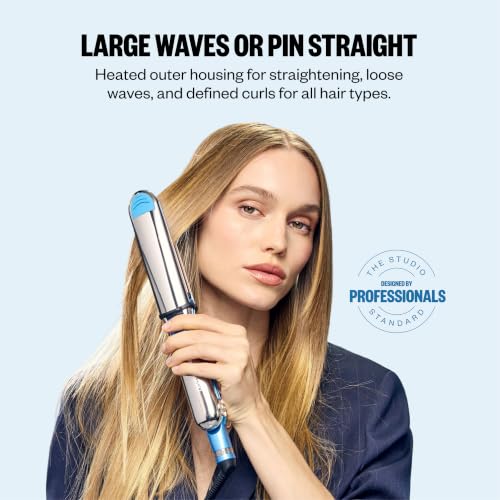 Image of BaBylissPRO Nano Titanium Prima Ionic Hair Straightener - Professional Flat Iron & Curling Iron in One for Stylists, Pro Styling Hair Tool
