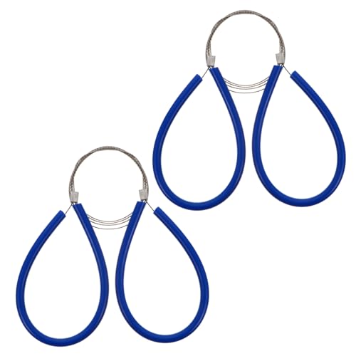 NULYLU Outdoor Wire Saw Set 2pcs Survival Wire Saws Pvc Handle Stainless Steel for Emergency