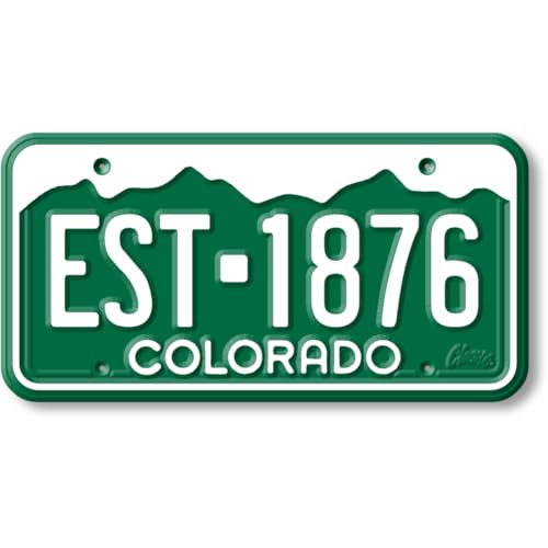 Imán decorativo Vintage de placa de Colorado 1.9x3.8 pulg