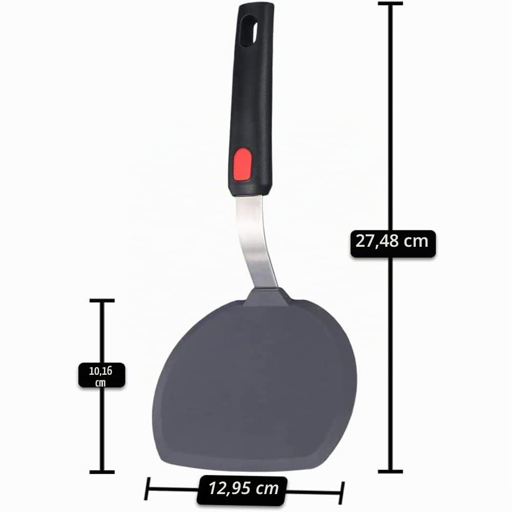 Tenta Kitchen Spatola da cucina in silicone, resistente al calore fino a 315,6 °C, per pentole antiaderenti, ampia spatola per pancake per cucinare e cuocere