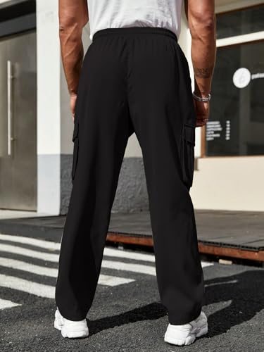 Image of Leriya Fashion Men's Cargo Pants | 4 Pocket Cotton Cargo Joggers for Men | Loose Fit Stylish Pant with Pockets | Casual Baggy Trousers & Streetwear Lower