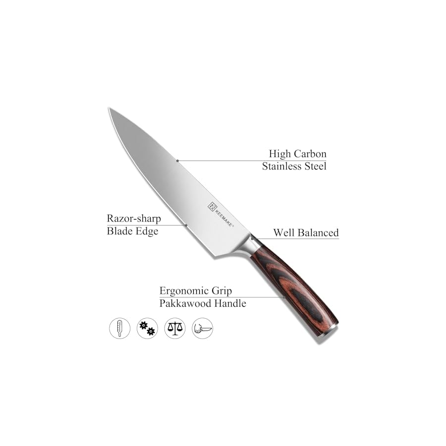 KEEMAKE-Knife-Set-Kitchen-Knives-14116-High-Carbon-Stainless-Steel-Professional-Chef-Knife-Set-of-3-Razor-Sharp-Japanese-Cooking-Knife KEEMAKE Knife Set Kitchen Knives - 1.4116 High Carbon Stainless Steel Professional Chef Knife Set of 3 - Razor Sharp Japanese Cooking Knife