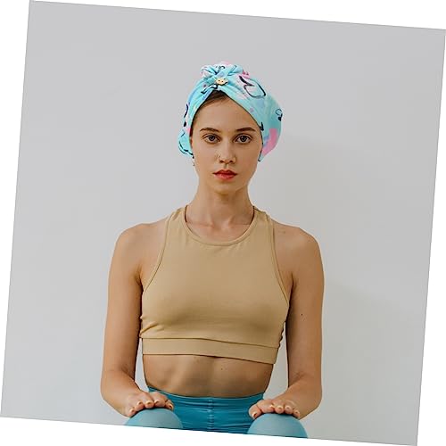 FRCOLOR 8 Peças Touca De Cabelo Seco Impressa Toalhas De Mão De Microfibra Toalha De Banho De Microf