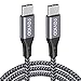 Produktbild RAVIAD USB C auf USB C Kabel 2M, USB Typ C PD Ladekabel 100W 20V/5A USB C Schnellladekabel Ladekabel für Pro 2020, Pad Air 2020, Samsung Galaxy S21/S20/S10, Huawei - Grau