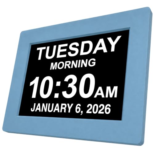 Image of American Lifetime New 2026 Dementia Clock Large Digital Clock for Seniors, Large Display with Custom Alarms, Calendar Clock with Day & Date for Elderly, Clear Numbers Alzheimer Digital Clock Winter
