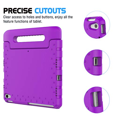 Avawo Kids Case For Ipad Air 5Th/4Th Generation (10.9 Inch), Ipad Air 5 2022 & Ipad Air 4 2020 Case Cover- Light Weight Shockproof Handle Stand Kids Case For Ipad Air 5 & Air 4 (2022 & 2020), Purple #TOP4