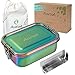 Produktbild AuruA® Edelstahl Brotdose für Kinder und Erwachsene, plastikfreie Lunchbox aus Metall, Bento Box Brotbox nachhaltig und auslaufsicher (Regenbogen, 800ml)