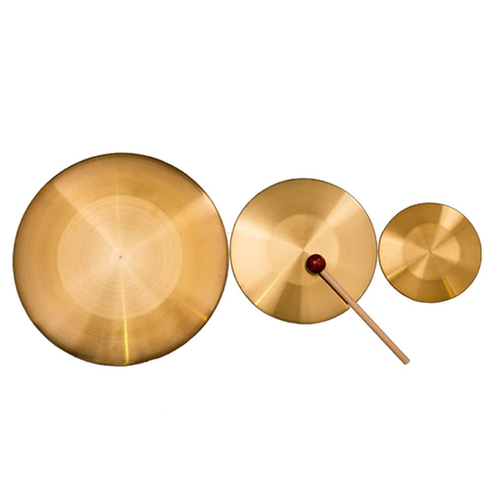 El duque de madera chino, Paquete de 2 gongs tradicionales chinos percusión (15-42 cm)(32cm)