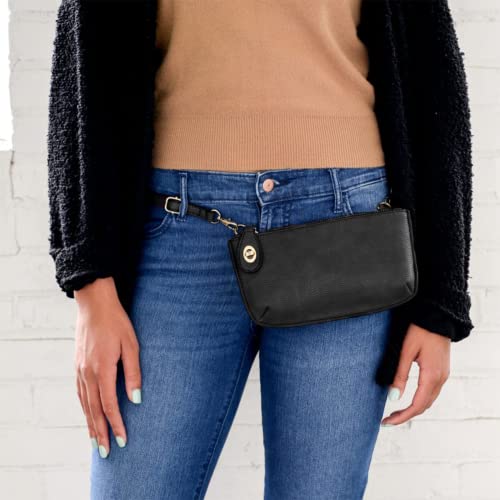 Image of Joy Susan Women's Fashion Purse Mini Crossbody Wristlet Clutch Handbag - Black