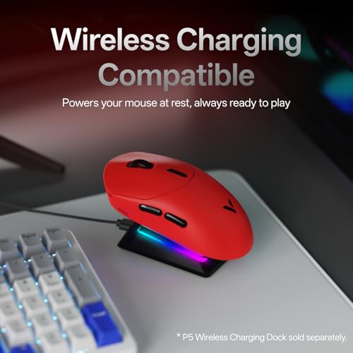 Image of Rapoo VT2 MAX Wireless Gaming Mouse, True 8K Wireless Polling Rate, 53g Lightweight, Up to 750 Hr Battery, Nordic nRF54L15 MCU, 120-Million Optical Switch, 10 Programmable Buttons, Macro Enabled
