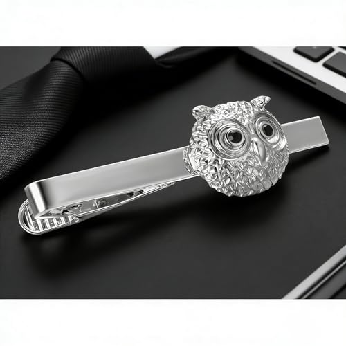 Image of Unique Insect Tie Clip for Men Bee Fish Butterfly Turtle Ladybug Novelty Tie Bar Silver Gold Animal Party Anniversary Jewelry Gift