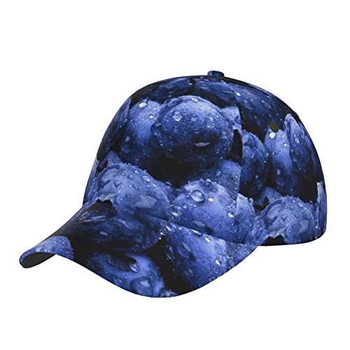 WUFGLOR Jolie casquette de baseball avec imprimé diamant pour homme, femme, garçon, fille, blueberry, taille unique Cover