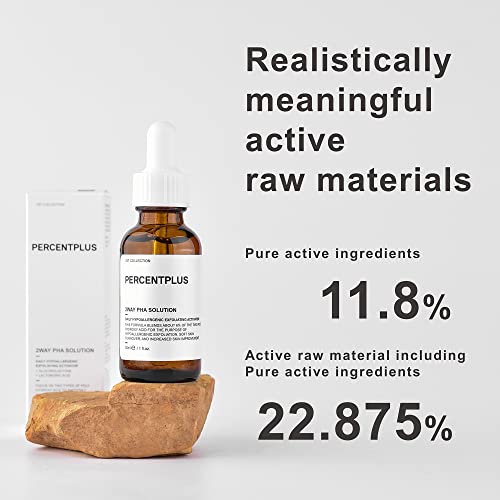 Percentplus - 2Way Pha Solution - Serum– Gluconolactone, Lactobionic Acid - Hypoallergenic Daily Peeling Care & Skin Turn Over Boost - Gently Improves Irregular And Rough Skin Texture - Formation Of Humectant Moisturizing Layer, 1 Oz #TOP2