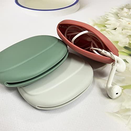 Cixvoemk Silicone Headphone Organizer-Data Cable Storage Case-Mini Key Box-Portable Wired Headphone Organizer(Red-Grey-Green-3Pcs) #TOP6
