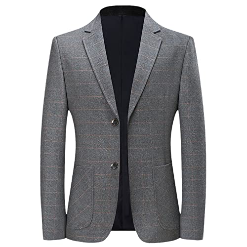 Blazer décontracté homme gris L veste slim chic printemps