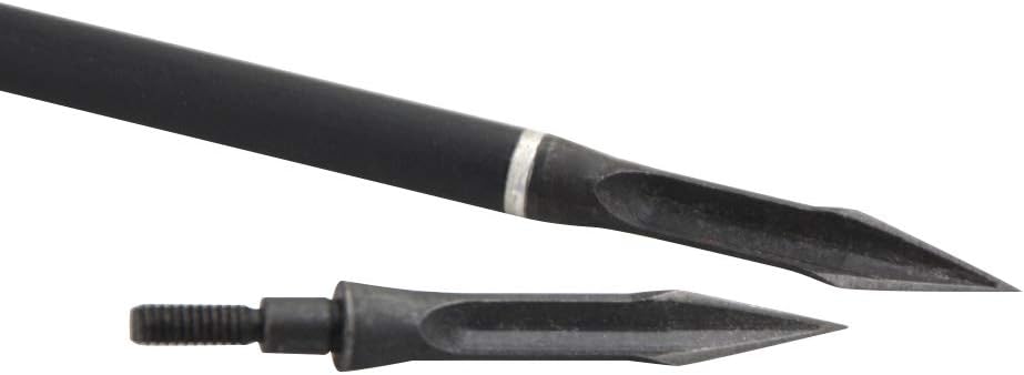 ZSHJGJR Hunting Broadheads 3 Blades Traditional Broadheads Archery Arrowheads Screw-in Arrow Points Tips Compatible with Crossbow Compound Bow 12/24Pieces