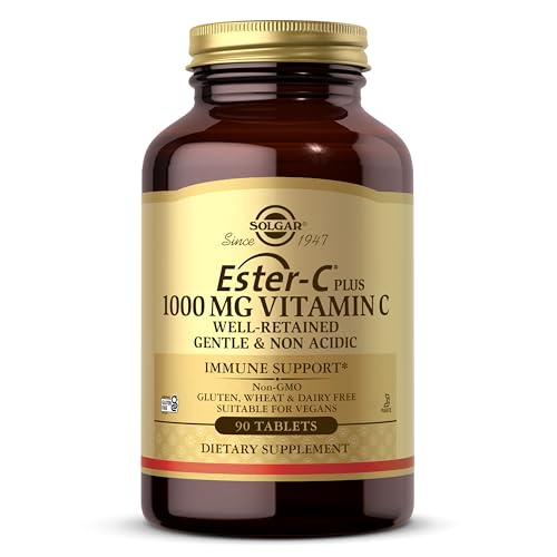 Solgar | Ester-C Plus 1000 Mg Vitamin C | Suplemento Alimenticio que Ayuda al Sistema Inmunitario | Con Vitamina C | Para Hombre y Mujer | 90 Cápsulas