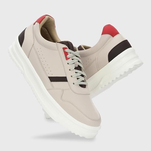 Image of Cruiser Mens Sneakers | Casual Shoes | Cone Heel Lace-Up Sneakers for a Unique Look |Experience Comfort & Style with Soft Cushioned Insole | Trendy Lace-Up Design Sneaker (2565)
