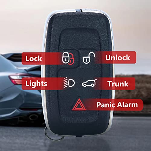 Aichiyu LR052905 Smart Remote Car Key Fob Case Cover Shell Housing Replacement for Land Rover LR4 for Range Rover Sport 2010 2011 2012 2013