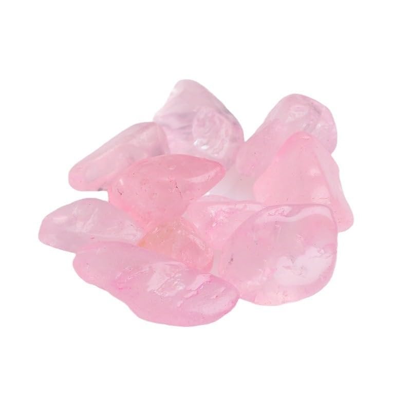 Dekorative Steine, Rosa Kristallkies 5-15mm for Diffusor Aquarium Blumentopf Dekoration Rohsteine(10-15mm1000g)