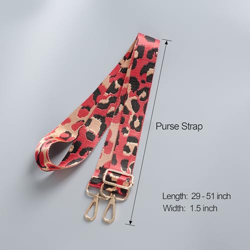 Image of chushui Leopard Print Purse Strap for Women,Adjustable Crossbody Bag Strap