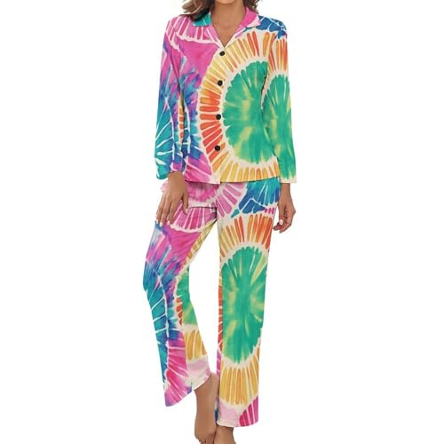 Pyjama femme grande taille vêtements d'intérieur en tie-dye