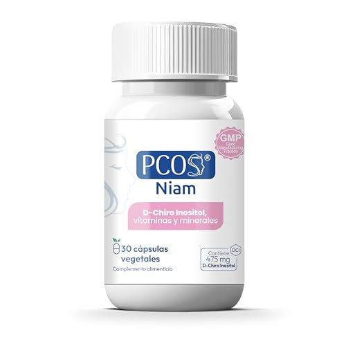 PCOS NIAM | D-Chiro Inositol para SOP | Con Ácido Fólico, Biotina, Vitamina B12, B6 y D3 |...