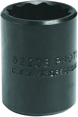 Stanley Proto J5232B 3/8-Inch Drive Socket, 1-Inch, 12 Point, Black Oxide