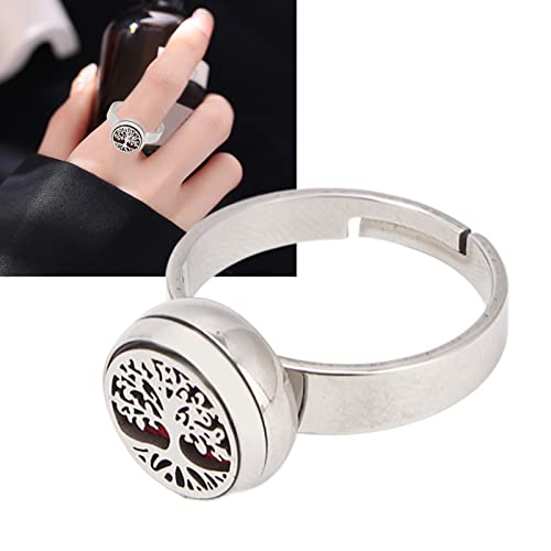 Essential Oil Diffuser, Aromatherapie Finger Ring, Schönes Aussehen Offenes Design Hochpräzises Gewinde Edelstahl Material (01)