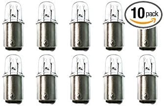 CEC Industries #4T4-1-1/2DCB130 Bulbs, 130 V, 4 W, BA15d Base, T-4.5 shape (Box of 10)
