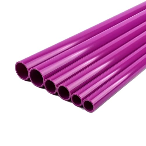 Tubería de PVC púrpura for riego, acuarios y fontanería - 2/5 piezas, diámetro exterior de 20/25/32/40/50 mm, longitudes de 25/50 cm(5pcsx50cmx32mm)