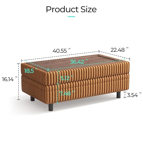 Image of LINSY HOME Sleeper Sofa Bed with Pull Out Couch Modular Sectional Sofa (Brown, Sleeper Sofa Ottoman) | Pull Out Sofa Bed