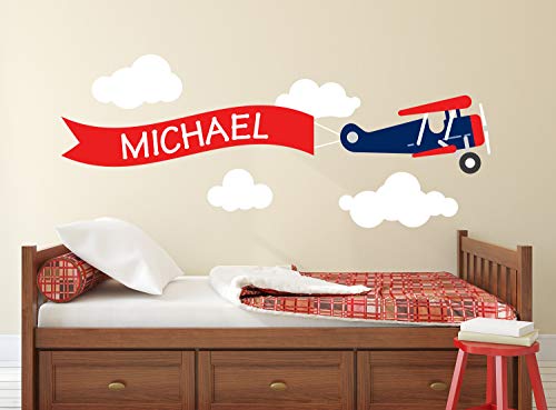 Vinilo decorativo pared Avión 30 in x 12 in miniatura 2