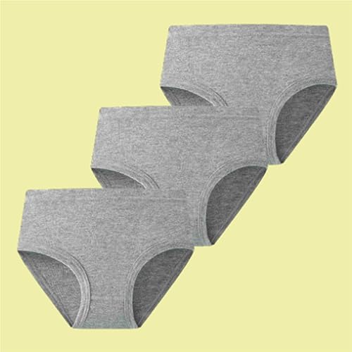 Girls and Toddler Underwear, Girls Underwear Cotton Briefs Soft Clear Briefs Solid Color Panties for Teens 3 Pack3