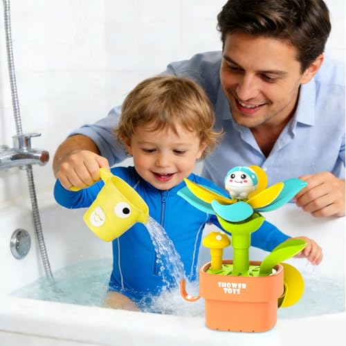 Jeu d'arrosage éducatif avec gobelet et ventouse pour bain et douche bébé