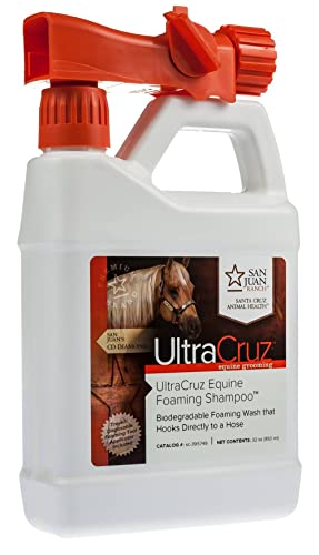 UltraCruz Equine Foaming Horse Shampoo, Conditioner Bundle, 32 oz Each with 16 oz Detangler - Image 3