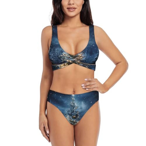 Bikini 2 pièces de Noël sculptant : l'effet gainant idéal pour vos hanches