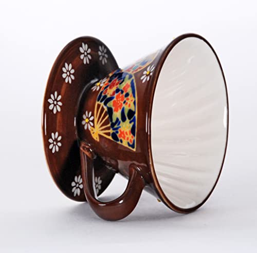 Hinomaru Collection Coador de café de porcelana de 295 ml com design pintado à mão para entusiastas