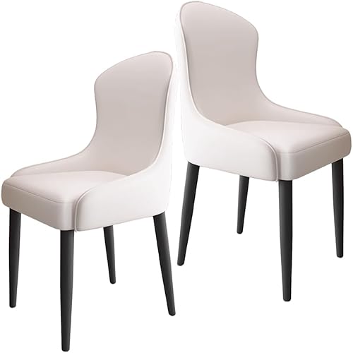 Miniatura 58 de YVYKFZD Leather Dining Chairs, Dining Room Chairs Set of 2/4, Kitchen Chair with Metal Leg and Backrest, Upholstered Comfy Side Chair, for Bedroom