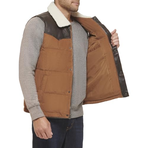 Levi's Men's Out West Mixed Media Puffer Vest4