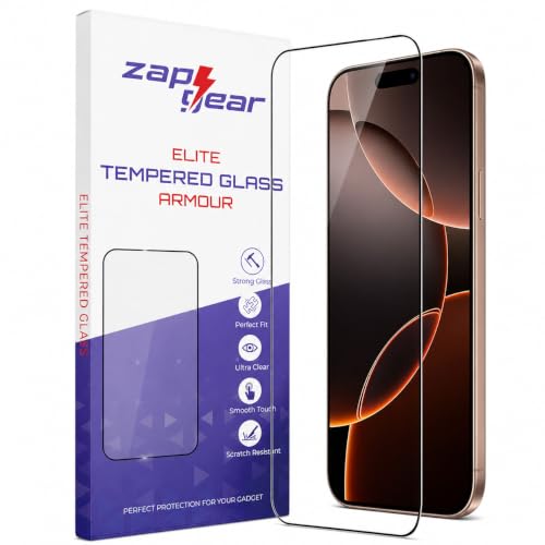 Image of Premium Tempered Glass for iPhone 16 Pro | Edge-to-Edge Protection | 9H Military Grade Hardness | Dynamic Island Compatible | Bubble-Free HD Clear Screen Protector