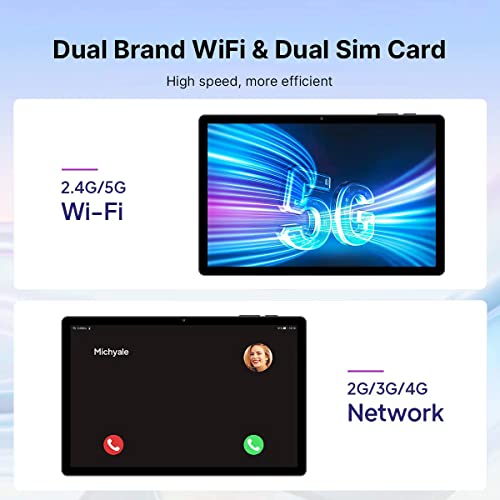 Android 12 Tablets & Phone 10.5 Inch Tablet With 5Ghz Wifi/ 4G Lte Octa-Core 6Gb Ram 128Gb Rom 1920X1200 Fhd Ips Screen 7500Mah Batterry 5+13Mp Camera #TOP4