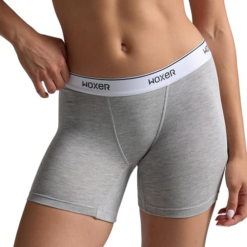 Image of Woxer Boxer Shorts for Women - 5 inch Baller Boy Shorts Underwear, Soft Modal, Chafe Free - Breathable & Moisture-Wicking