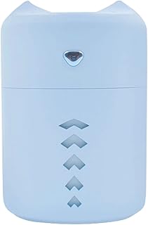 USB Mini nawilżacz, inteligentne wyłączanie powietrza oczyszczacz 400 ml zbiornik wody Ciężka mgła przerywana ciągła rozpylanie zapobiegania suchym spalaniu światłem,Blue