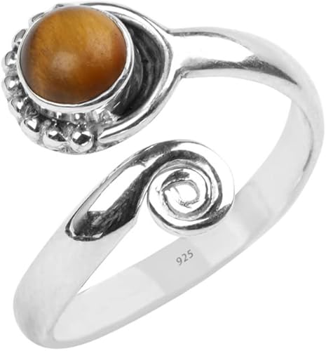 Tiger Eye Stone Toe Ring 925 Sterling Silver Ring Feet Body Jewellery Handame Toe Ring Gemstone Adjustable Toering For Girls Women Gift Jewellery