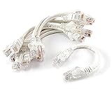 CablesOnline 10-PACK 6inch CAT5e UTP Ethernet RJ45 Full 8-Wire White Patch Cable, (U-000WH-10)