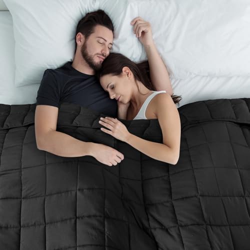 CYMULA Weighted Blanket for Adults (25lbs 88"x104" King Size) - Cooling Breathable Heavy Blankets for Summer Winter - Ultra Microfiber Soft Comfort Blanket with Glass Beads - Gifts for Men/Women