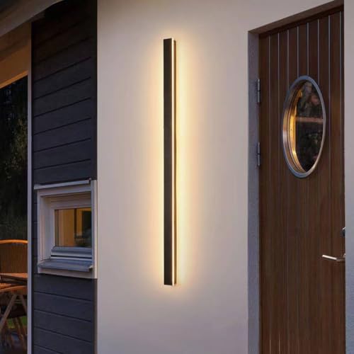 ENXING Lámpara LED de Pared Moderna Interior/Exterior Impermeable IP66, Regulable 3000K-6000K para Salón/Dormitorio/Jardín/Villa/Pasillo/Terraza, Iluminación Eficiente(120cm)