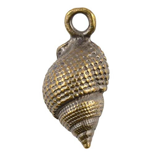 Casting Charm-11x23mm Whelk Shell-Antique Bronze-Quantity 1