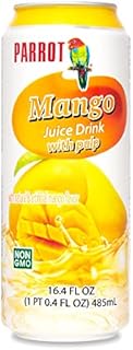 Parrot Brand Mango Juice Drink with Pulp 16.4 fl. oz.(Pack of 12)